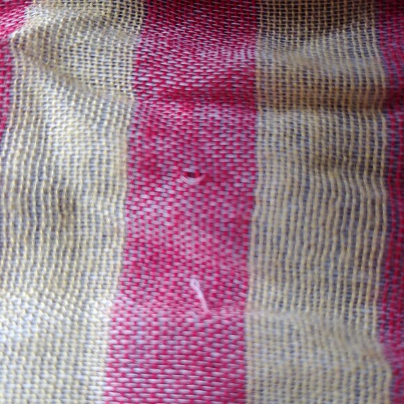 4/$20 Lightweight infinity scarf blue red yellow black white stripes - Picture 9 of 9